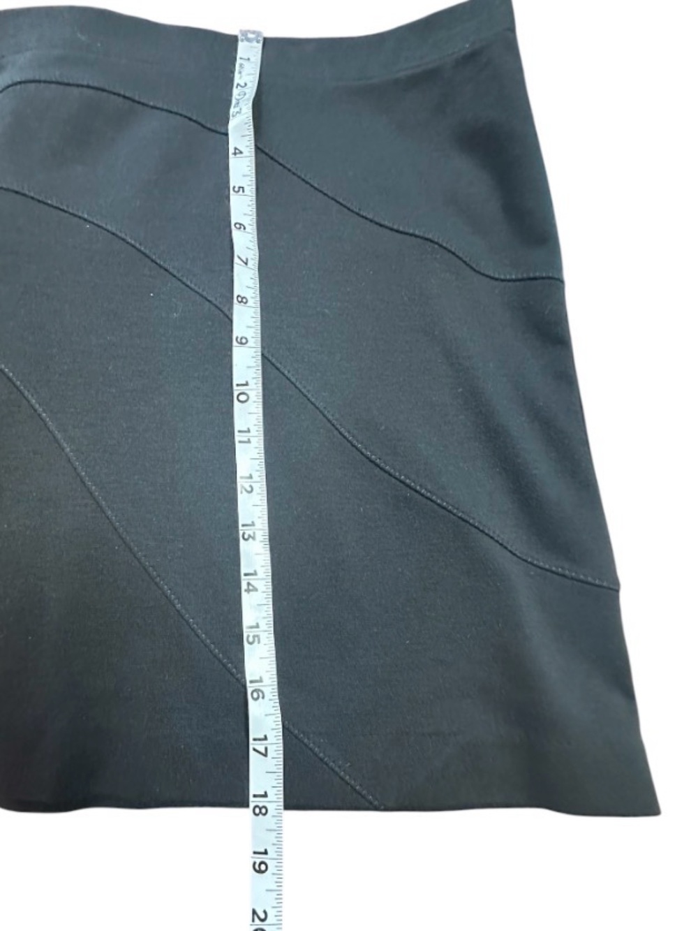 Simply Vera Vera Wang Black Sculpted Seam Mini Skirt XS Stretch Ponte Pull-On - Picture 5 of 8